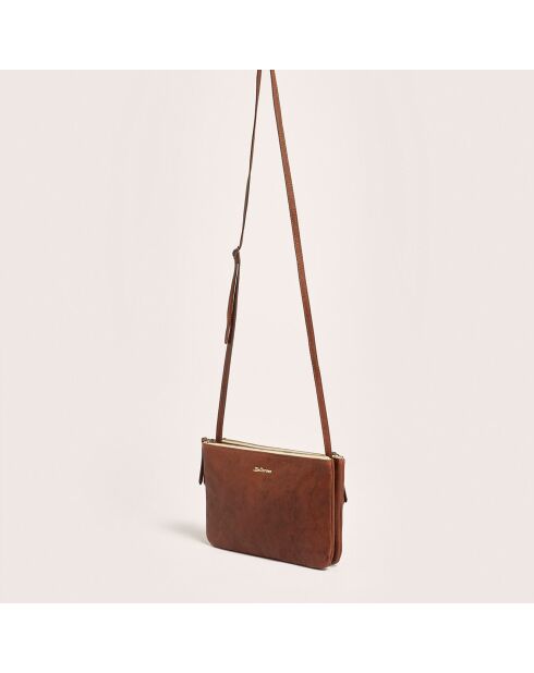 Sac bandoulière en Cuir Skare écureuil - 23x15 cm