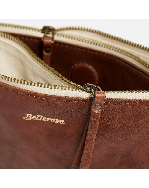 Sac bandoulière en Cuir Skare écureuil - 23x15 cm
