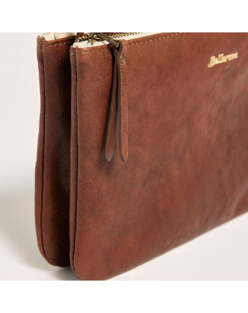 Sac bandoulière en Cuir Skare écureuil - 23x15 cm