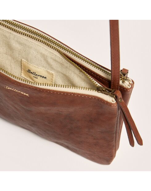 Sac bandoulière en Cuir Skare écureuil - 23x15 cm