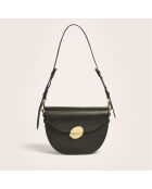 Sac bandoulière en Cuir Sico noir - 18x26.5x11.5 cm