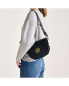 Sac bandoulière en Cuir Sico noir - 18x26.5x11.5 cm