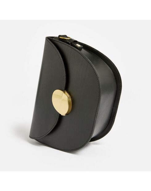 Sac bandoulière en Cuir Sico noir - 18x26.5x11.5 cm