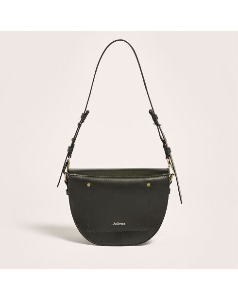 Sac bandoulière en Cuir Sico noir - 18x26.5x11.5 cm