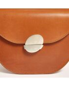 Sac bandoulière en Cuir Sico cognac - 18x26.5x11.5 cm