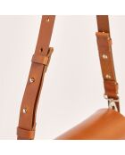 Sac bandoulière en Cuir Sico cognac - 18x26.5x11.5 cm
