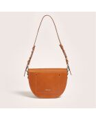Sac bandoulière en Cuir Sico cognac - 18x26.5x11.5 cm