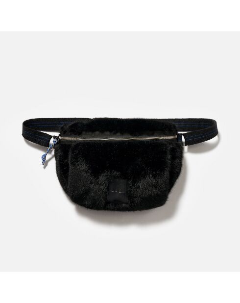 Sac banane en fausse fourrure Hoswel black beauty - 29x18x10 cm