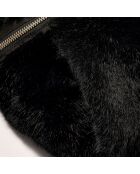 Sac banane en fausse fourrure Hoswel black beauty - 29x18x10 cm