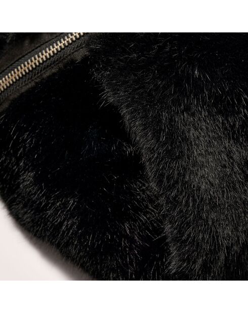 Sac banane en fausse fourrure Hoswel black beauty - 29x18x10 cm