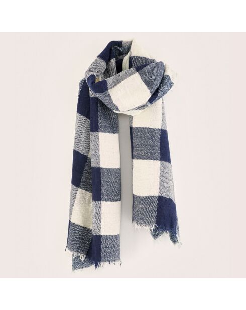Echarpe 100% Laine Sidor noir/blanc - 200x66 cm