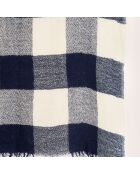 Echarpe 100% Laine Sidor noir/blanc - 200x66 cm