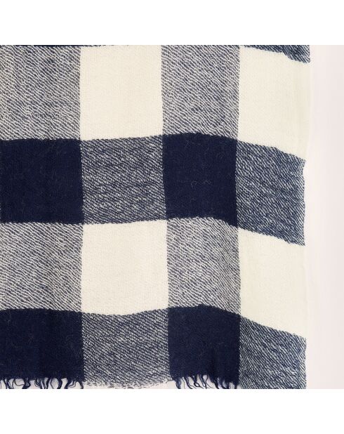 Echarpe 100% Laine Sidor noir/blanc - 200x66 cm