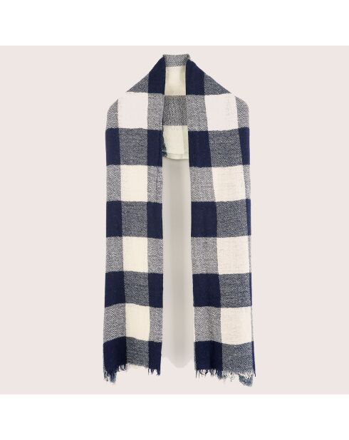Echarpe 100% Laine Sidor noir/blanc - 200x66 cm