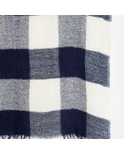 Echarpe 100% Laine Sidor noir/blanc - 200x66 cm