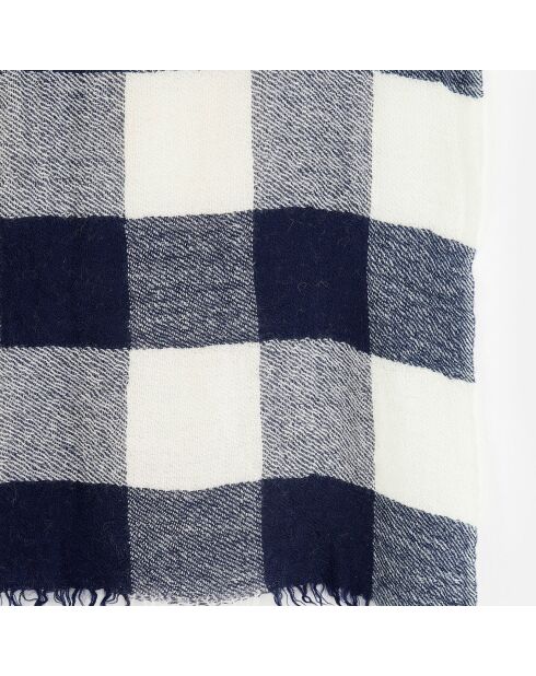 Echarpe 100% Laine Sidor noir/blanc - 200x66 cm
