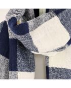 Echarpe 100% Laine Sidor noir/blanc - 200x66 cm