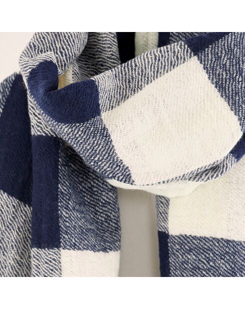 Echarpe 100% Laine Sidor noir/blanc - 200x66 cm
