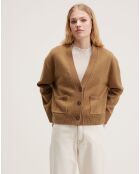 Cardigan en Laine & Coton Gaddin tan
