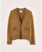 Cardigan en Laine & Coton Gaddin tan