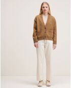 Cardigan en Laine & Coton Gaddin tan