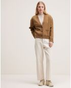 Cardigan en Laine & Coton Gaddin tan
