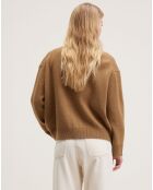Cardigan en Laine & Coton Gaddin tan