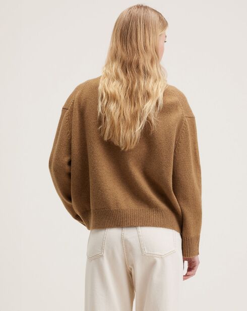 Cardigan en Laine & Coton Gaddin tan