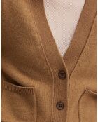 Cardigan en Laine & Coton Gaddin tan