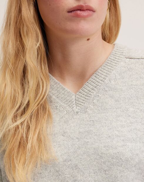 Pull en Laine & Coton Gador oyster
