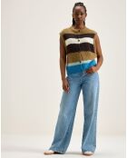 Gilet sans manches en Alpaga mélangé Abogi multicolore