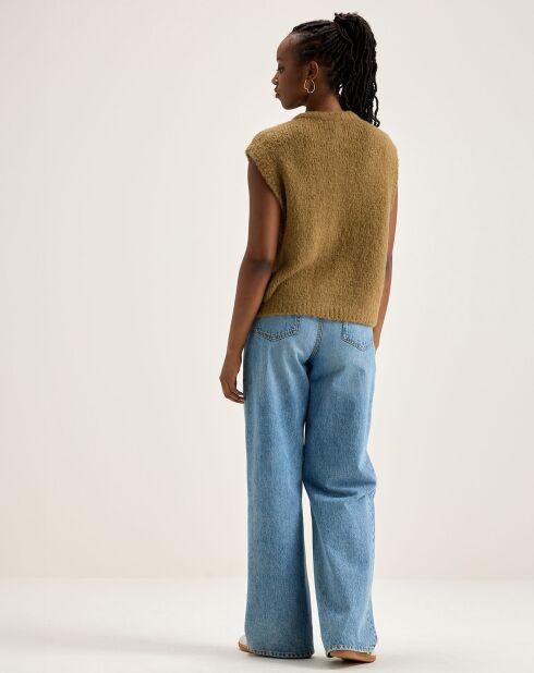 Gilet sans manches en Alpaga mélangé Abogi multicolore