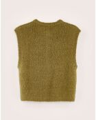 Gilet sans manches en Alpaga mélangé Abogi multicolore
