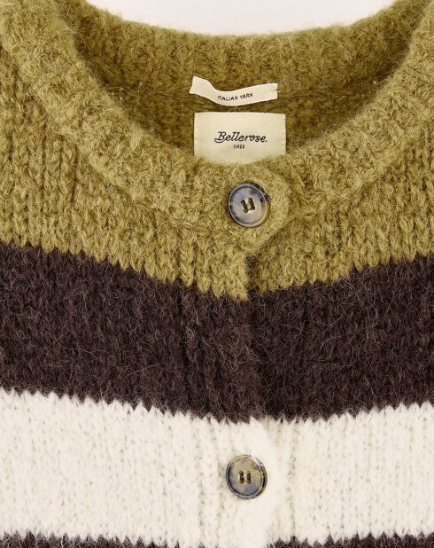 Gilet sans manches en Alpaga mélangé Abogi multicolore