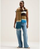 Gilet sans manches en Alpaga mélangé Abogi multicolore