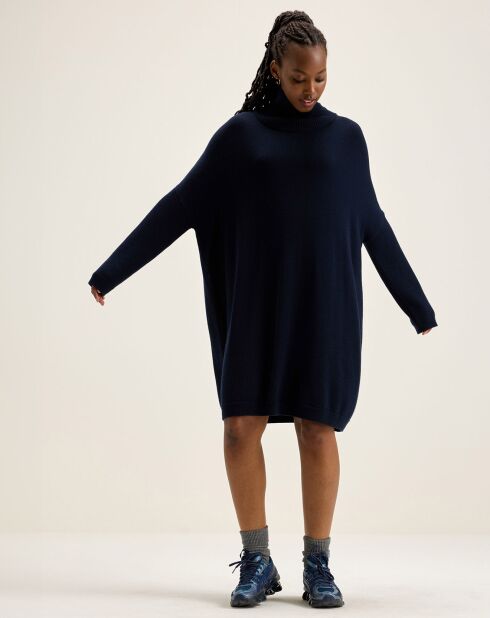 Robe 100% Laine Mérinos Sens bleu marine