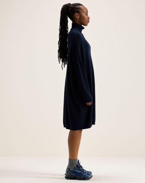 Robe 100% Laine Mérinos Sens bleu marine