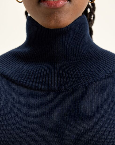 Robe 100% Laine Mérinos Sens bleu marine