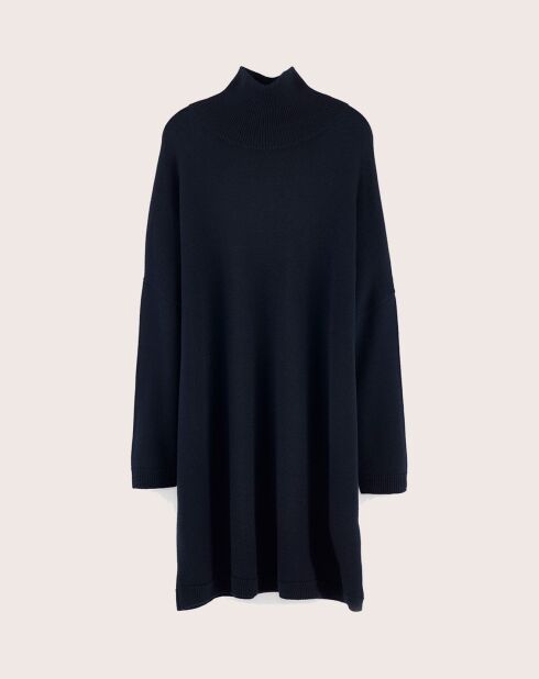 Robe 100% Laine Mérinos Sens bleu marine