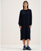Robe 100% Laine Mérinos Sinc bleu marine