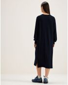 Robe 100% Laine Mérinos Sinc bleu marine