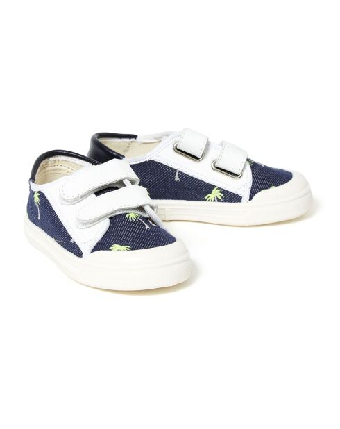 Baskets à Scratchs en Denim