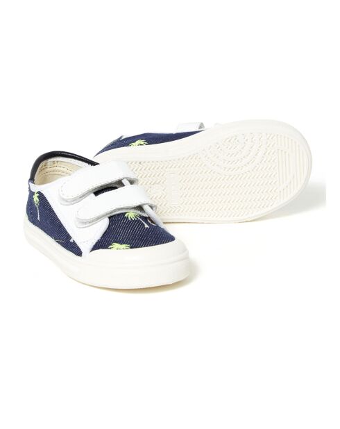 Baskets à Scratchs en Denim