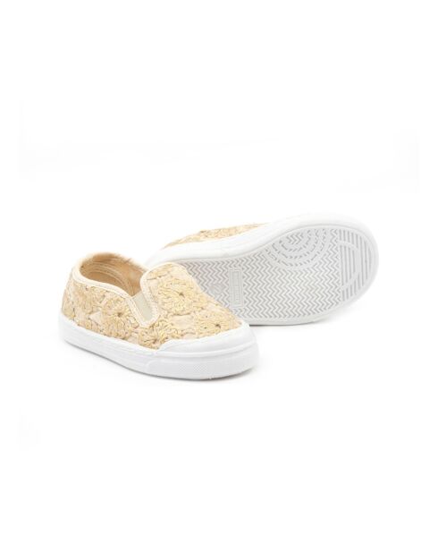 Baskets Slip On à Broderies dorées
