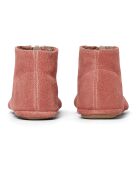 Chaussons en Nubuck Zippés roses