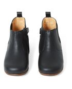 Bottines en Vachette Zeus Elastiquées et Zippées noires