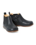 Bottines en Vachette Zeus Elastiquées et Zippées noires