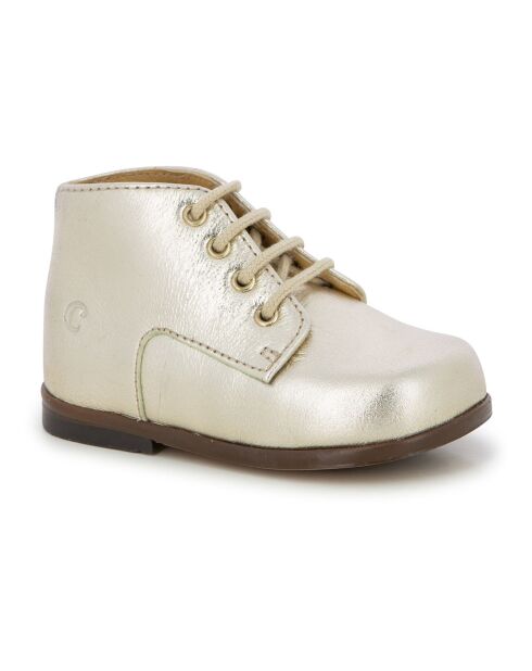Bottines Zeus Laminées dorées
