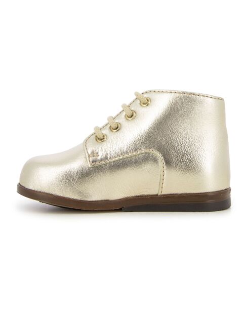 Bottines Zeus Laminées dorées