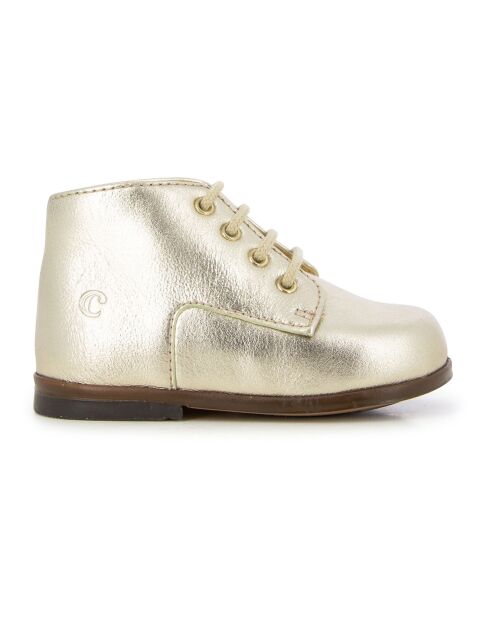 Bottines Zeus Laminées dorées
